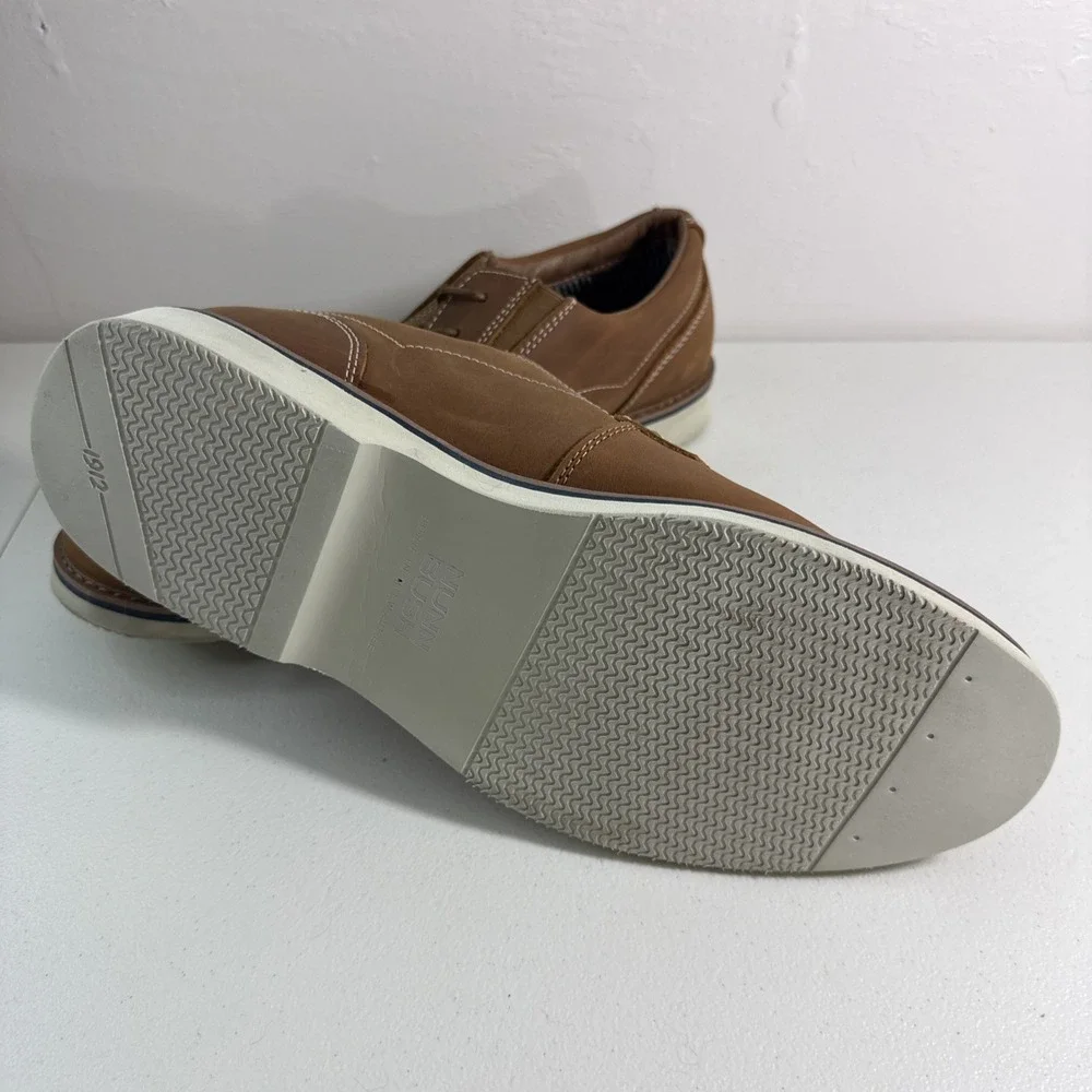 Nunn Bush Barklay Plain Toe Oxford Shoes Men's Sz 12.5‎ Camel LEATHER